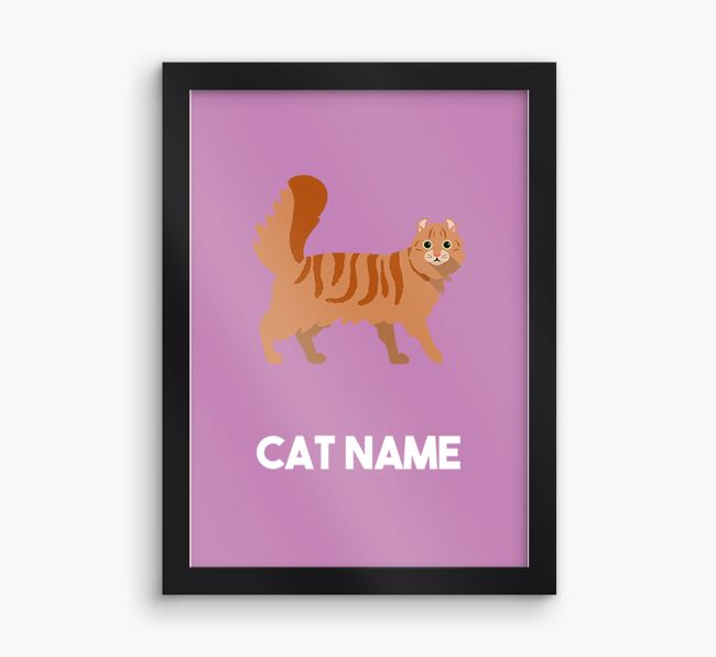 Cat Name & Profile: Personalised {breedCommonName} Framed Print